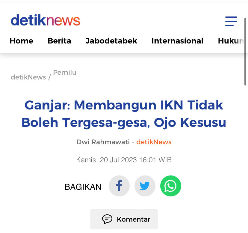 Wamen ATR: Jokowi Tak Mau IKN Dibangun Buru-buru