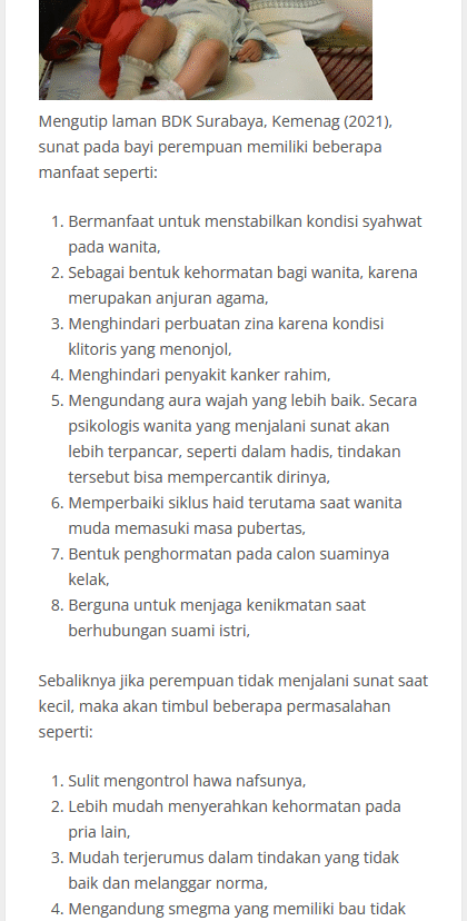 Resmi Dihapus Pemerintah, Ini Alasan Medis Perempuan Tak Perlu Disunat