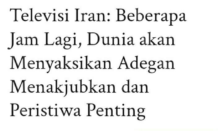 Intel Barat Sebut Iran Segera Gempur Israel Tepat di Hari Besar Yahudi
