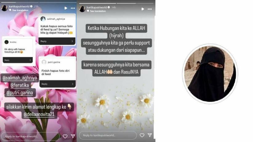 Heboh, Kartika Putri Hijrah! Hapus Foto di Instagram: Penjelasannya Ada di Instastory