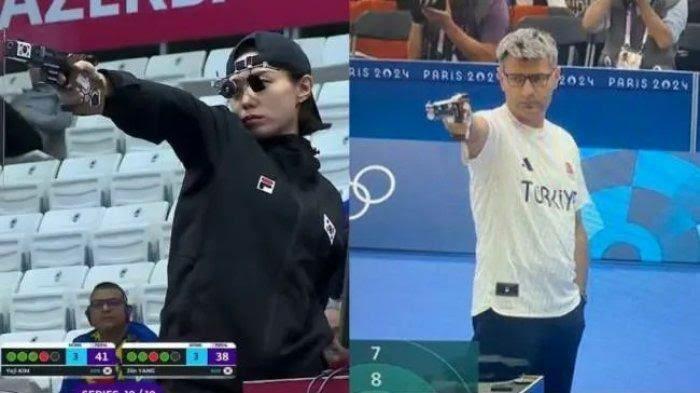 Kece Badai! Gaya Menembak Atlet Korsel dan Turki di Olimpiade Paris, Mirip John Wick