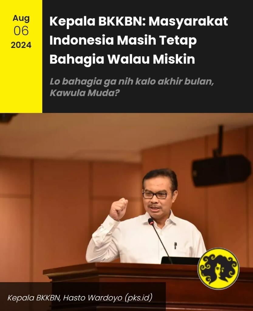 Kepala BKKBN: Masyarakat Indonesia Masih Tetap Bahagia Walau Miskin