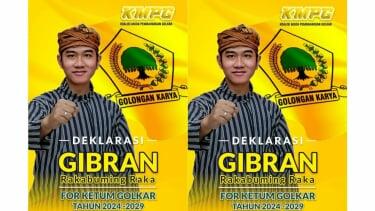 Usai Airlangga Mundur, Muncul Poster Dukungan Gibran Jadi Ketum Golkar 2024-2029!