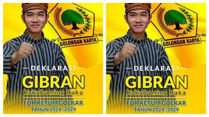 Usai Airlangga Mundur, Muncul Poster Dukungan Gibran Jadi Ketum Golkar 2024-2029!