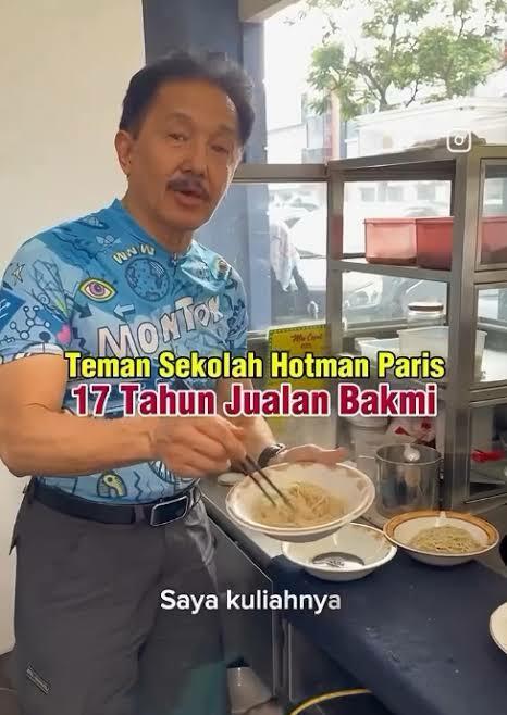 Teman Kuliah Hotman Paris jadi Penjual Bakmi di Bandung! Sikap Hotman bikin Kagum