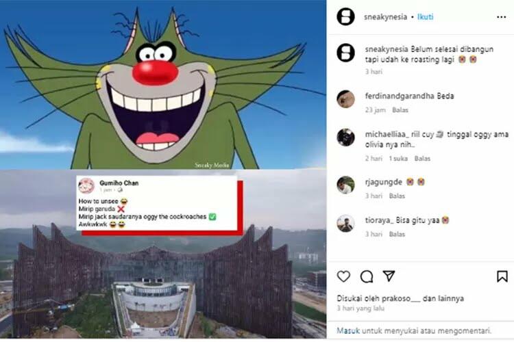 Kembali Dibully, Istana Garuda IKN Kini Disebut Mirip Kartun Oggy The Cockroaches!