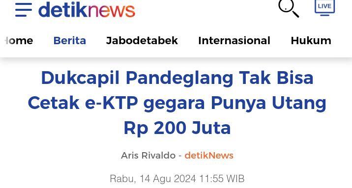 Disdukcapil Pandeglang Disebut Lalai karena Hambat Layanan E-KTP
