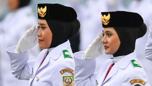 Akhirnya, Sebagian Anggota Paskibraka Nasional Berjilbab: Ini 4 Penampakannya Gansist