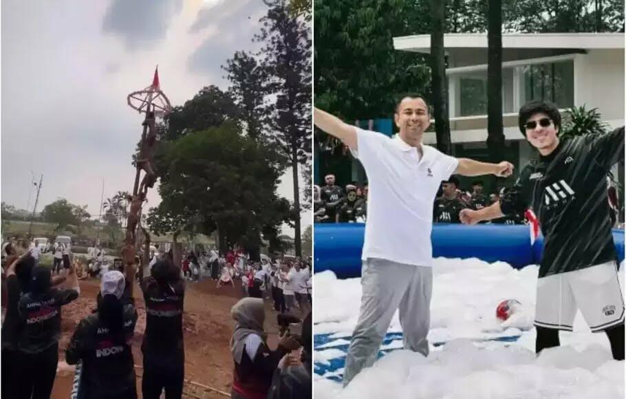Waduh! Lomba Panjat Pinang Raffi Ahmad dan Atta Halilintar malam Dinyinyirin Netizen