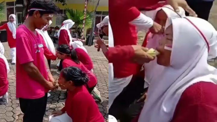 Agak Laen! Video Emak-emak Lomba Makan Pisang Berbau Mesum, Bikin Netizen Naik Darah!