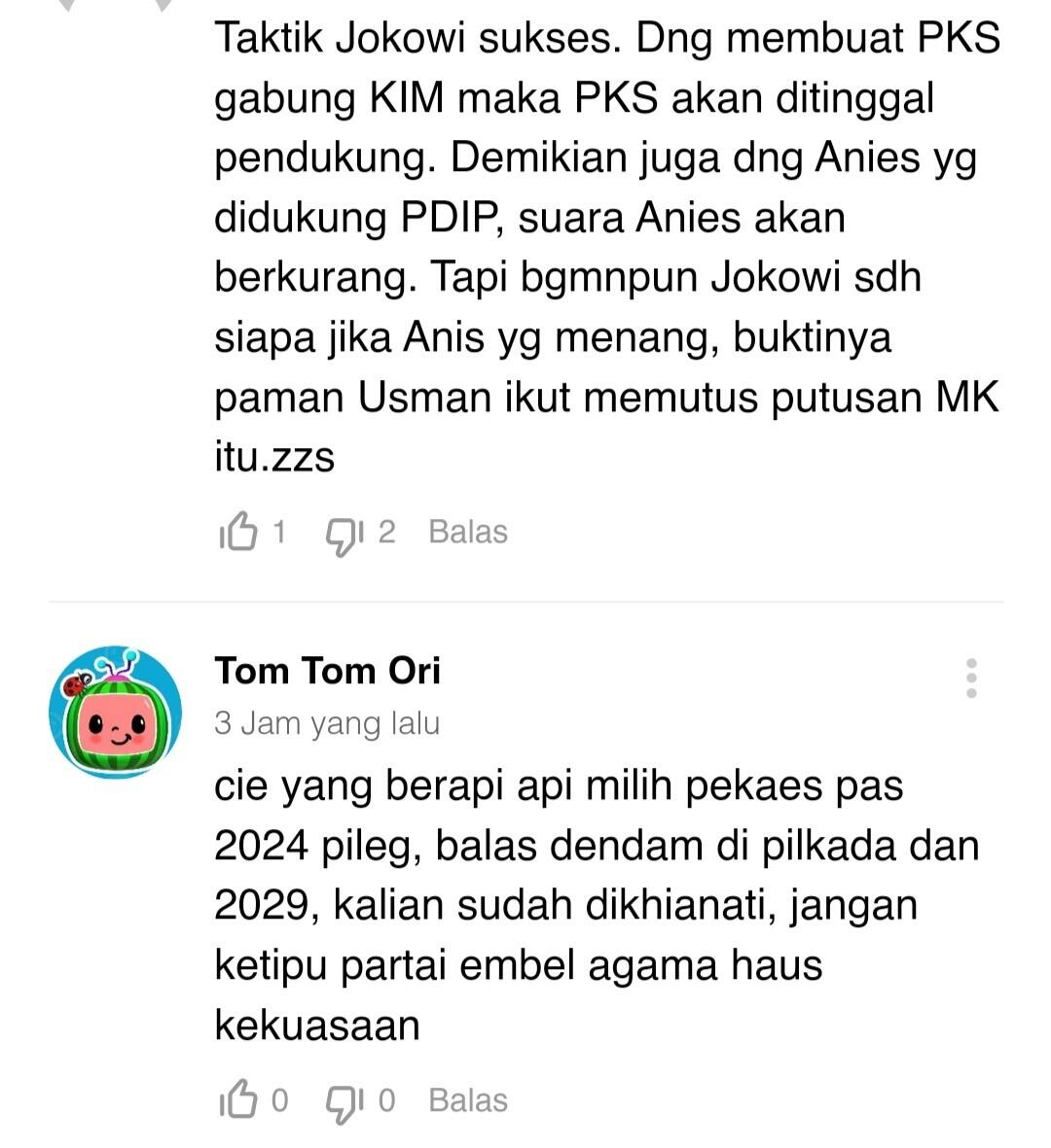 Tinggalkan Anies Lalu Dukung RK , Sekretaris MPW PKS DKI Dibully Pendukung Sendiri