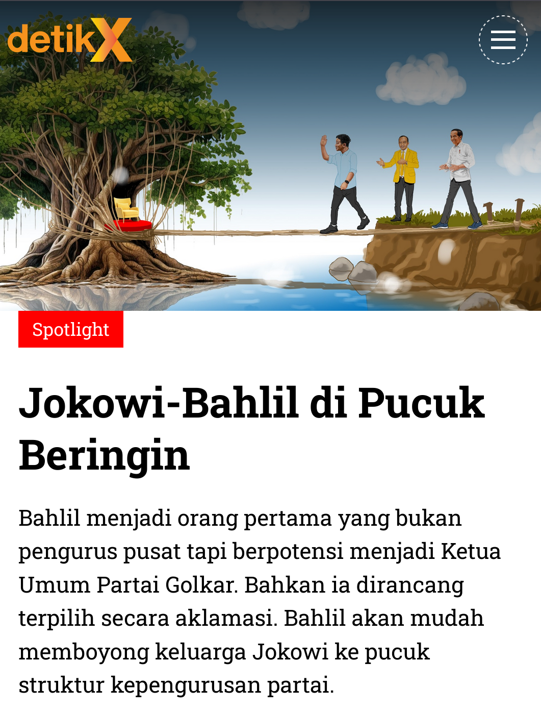 Jokowi - Bahlil Di Pucuk Beringin