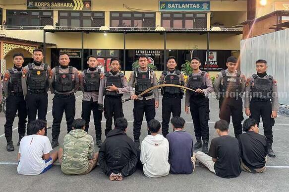 Gangster All Star Kembali Berulah di Surabaya, 7 Pemuda Diamankan Polisi