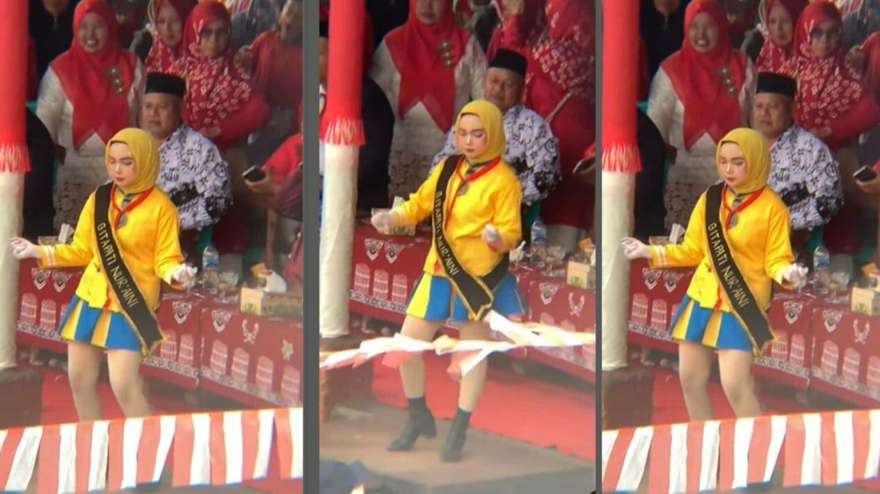 Heboh! Mayoret Kenakan Jilbab tapi Pakai Rok Mini, Pelecehan Agama?