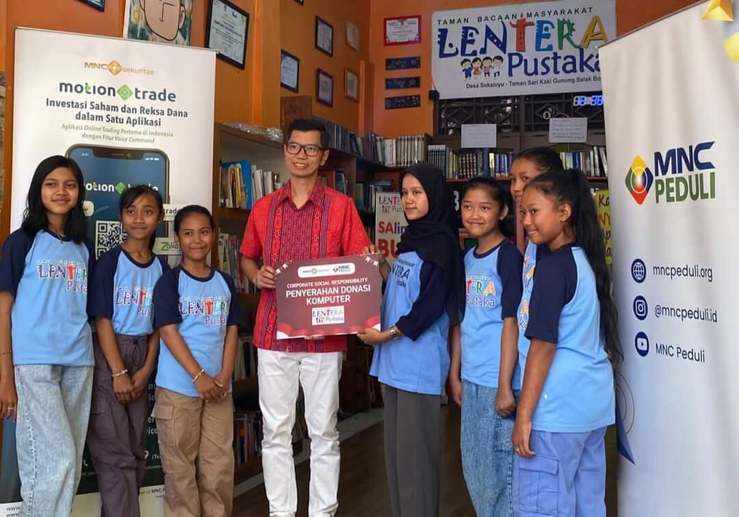 MNC Sekuriats Donasi Komputer ke Taman Bacaan + Liputan TV untuk Literasi