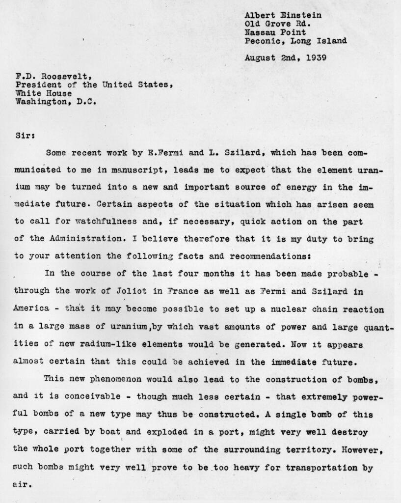 Surat dari Einstein Awali Era Bom Atom: Kesalahan Besar di Hidup Saya