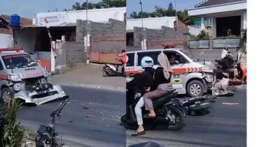 Tak Diberi Jalan, Ambulan Bawa Pasien Kritis Tabrak Sepeda Motor! Siapa yang Salah?