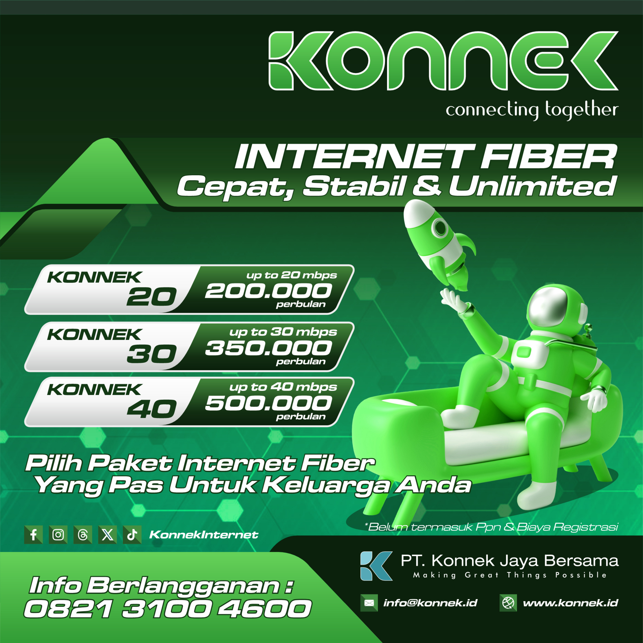 Internet FIber Jaringanku, Internet Fiber yang Stabil, Hemat BIaya dan Bebas Kuota