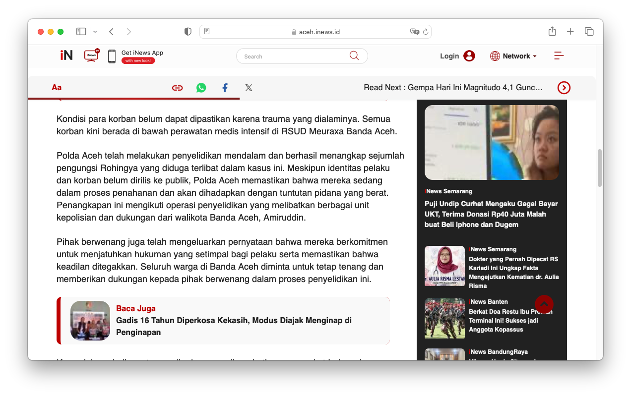BREAKING NEWS❗❗❗Imigran Gelap Rohingya Tertangkap Sodomi Panitia PON Aceh-Sumut 2024