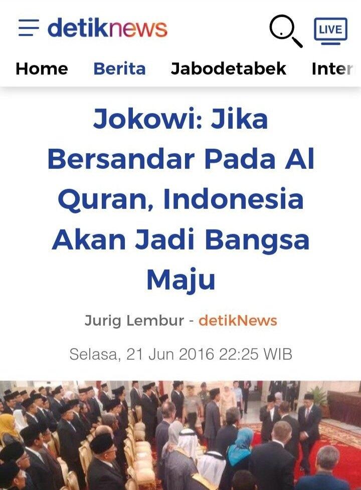Presiden Jokowi Tekankan Pentingnya Penguatan Nilai Al-Qur’an di Era Digital