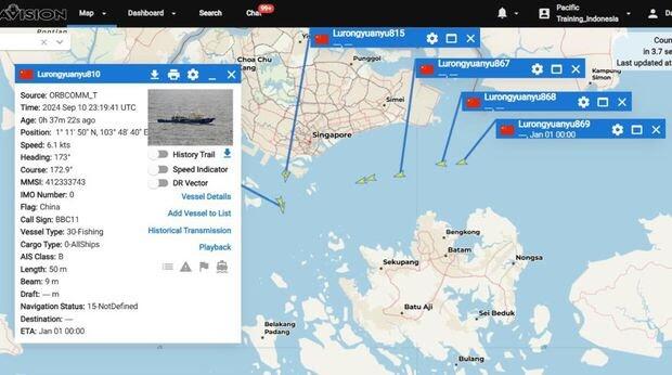 Bakamla RI Usir 5 Kapal Ikan China dari Perairan Batam