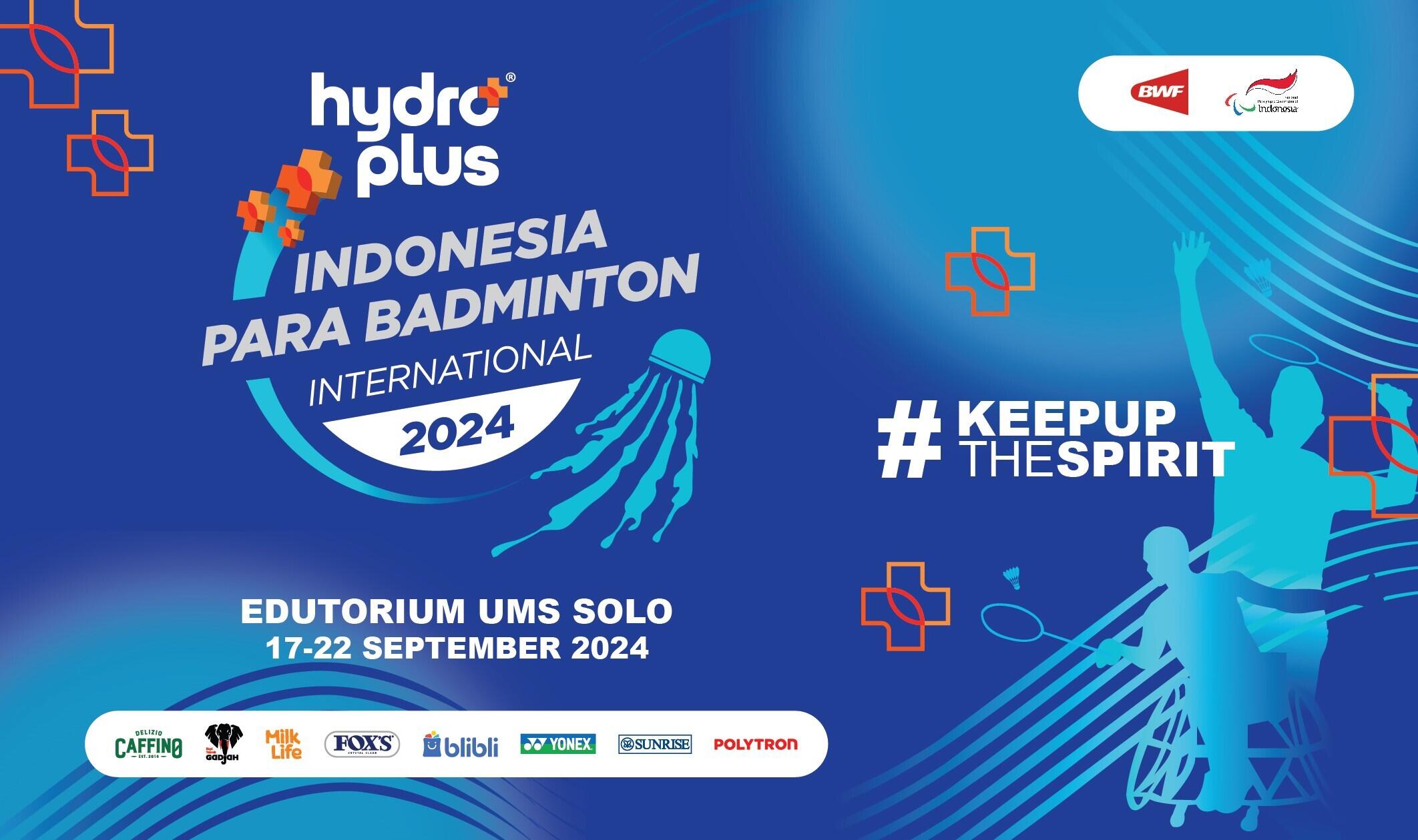 HYDROPLUS Indonesia Para Badminton International 2024 Digelar di Solo