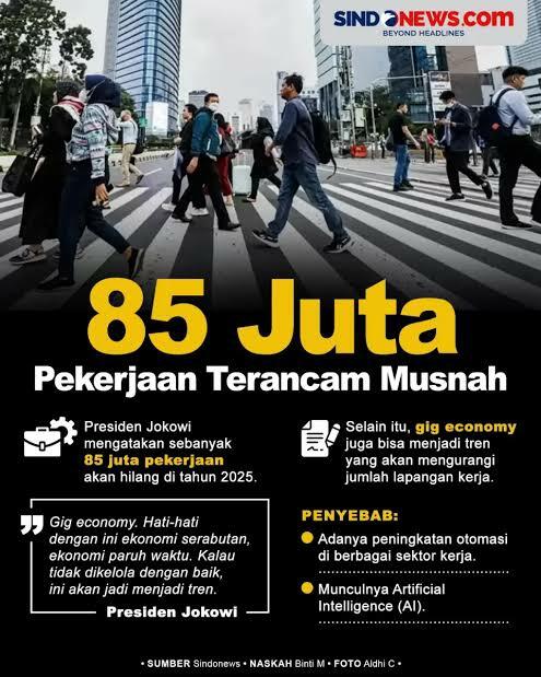 Tahun Depan Auto Nganggur! Jokowi Sebut 85 Juta Pekerjaan Hilang di 2025 gegara AI