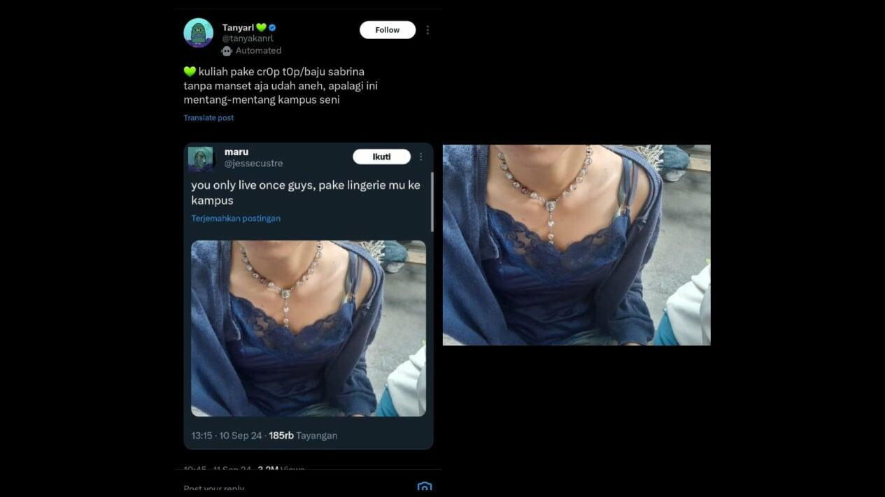 Viral Mahasiswi Pakai Lingerie ke Kampus, Tuai Hujatan Warganet!