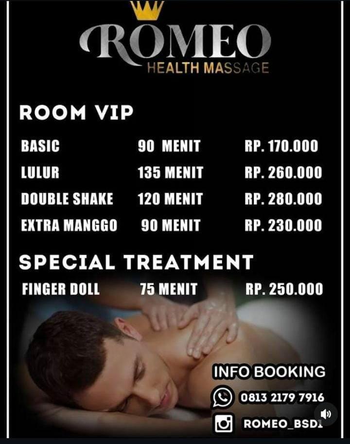 ROMEO 2 Health Massage (Ruko Golden Boulevard Blok O No 1 Bsd City)