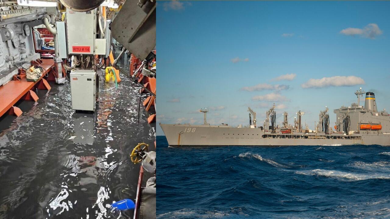 Bocor, Bocor! Alami Kebocoran, Kapal Tanker Minyak US Navy Kandas di Teluk Oman