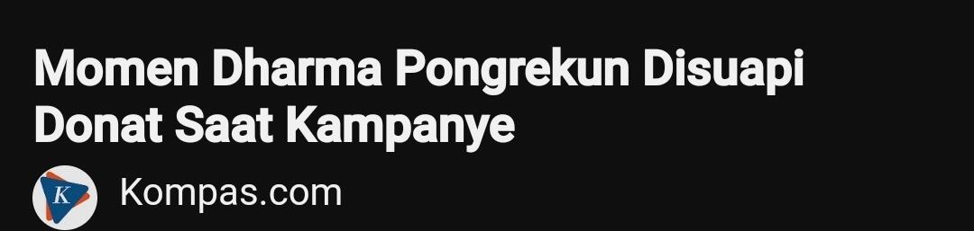 Momen Dharma Pongrekun Disuapi Donat Saat Kampanye