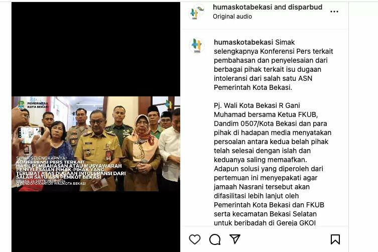 Oknum ASN Minta Maaf usai Protes Tetangga Doa Bersama, Pj Walkot Bekasi: Salah Paham!