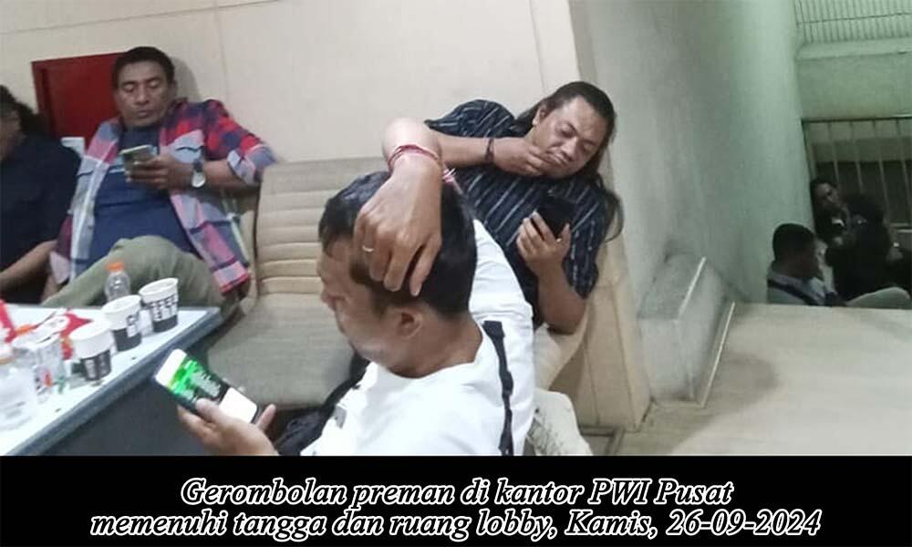 Kantor PWI Pusat Dijaga Gerombolan Bertampang Debt Collector