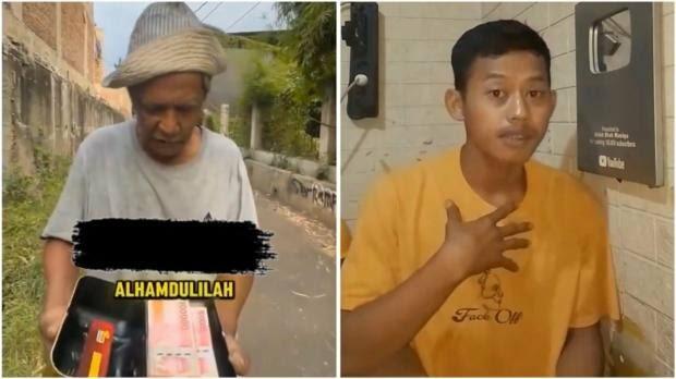 Demi Konten! Kakek Diberi Uang 5 Juta Oleh Tiktoker, Pas Kamera Off Diambil Lagi!