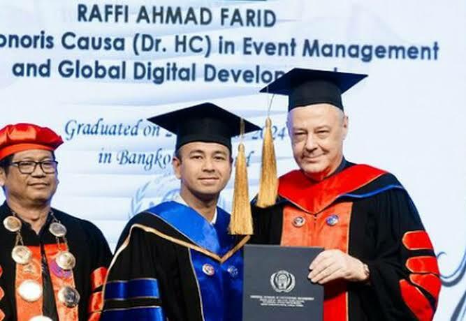 Raffi Ahmad Dapat Gelar Doktor di Thailand, Ditelusuri Tempatnya Ternyata Hanya Hotel