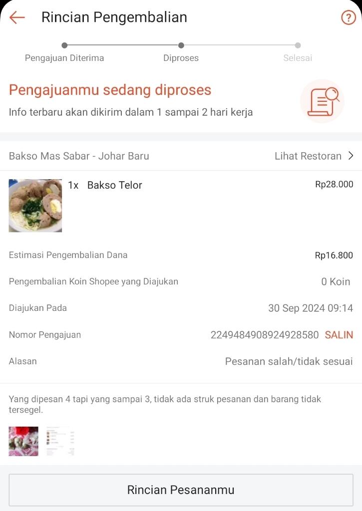 Kecewa Pelayanan Shopeefood