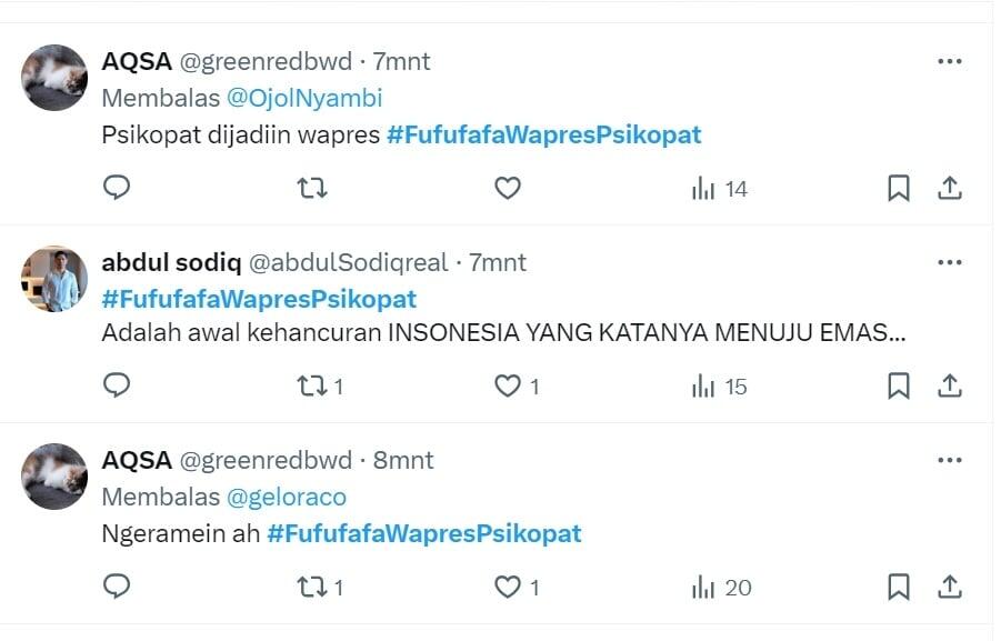 Muncul Tagar Fufufafa Wapres Psikopat, Kondisi Psikis Gibran Sempat Dikomentari Ahli