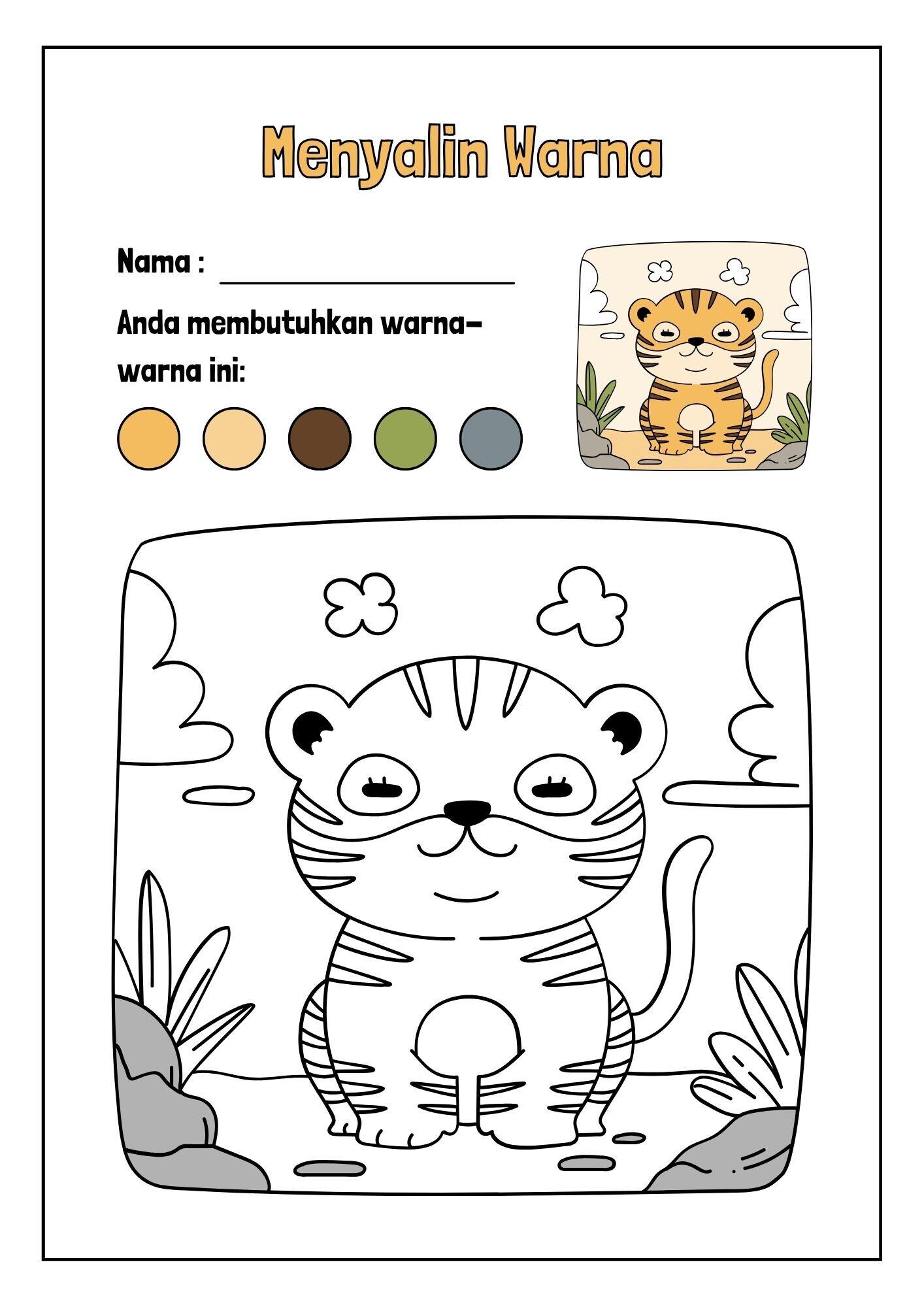Berbagi Kumpulan Printable Worksheet Latihan Anak PAUD