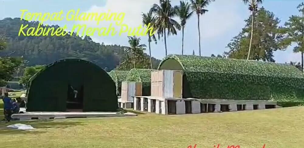Tenda Glumping Tempat Menginap Para Menteri Selama Pembekalan Di Akmil Magelang