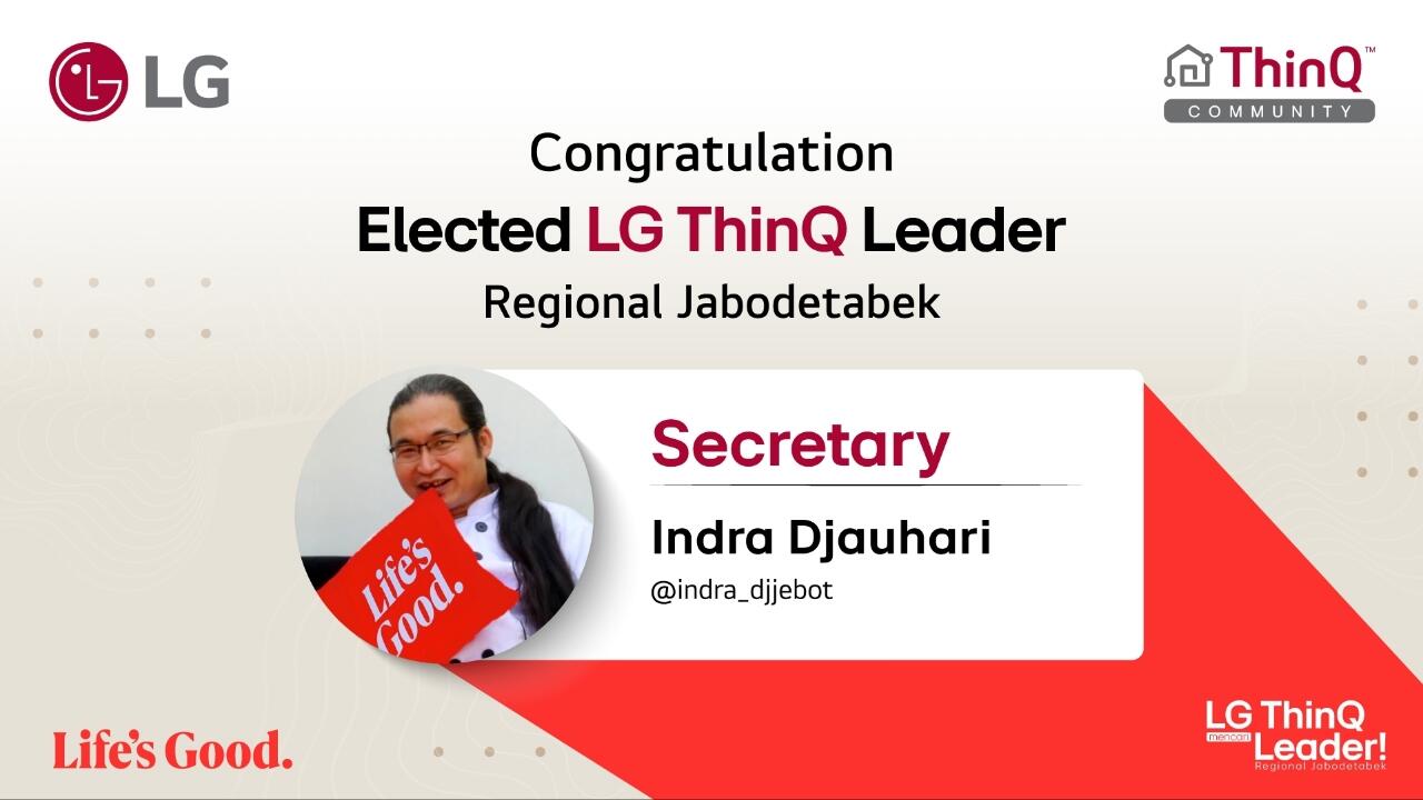 Selamat kepada LG ThinQ Community Leader Regional Jabodetabek Terpilih