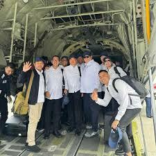 Momen Di Dalam Herky Saat Para Menteri Terbang Menuju Jogja