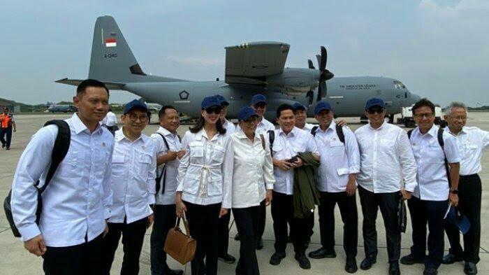 Momen Di Dalam Herky Saat Para Menteri Terbang Menuju Jogja