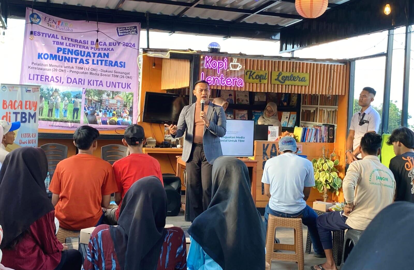Banpem Literasi Badan Bahasa Perkuat Pengelolaan Media Sosial TBM Lentera Pustaka