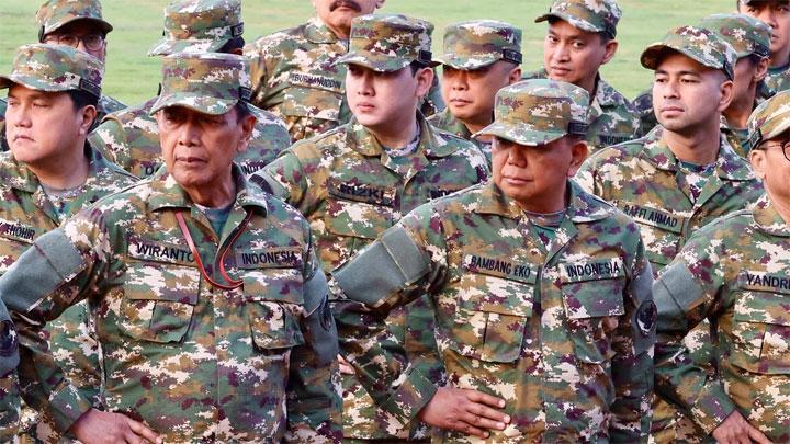'Wajib Militer' Para Menteri Bangun Kedisiplinan dan Solidaritas Nasional