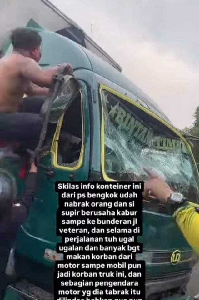 3 Orang Jadi Korban Truk Ugal-ugalan Tabrak Sejumlah Pengendara di Tangerang