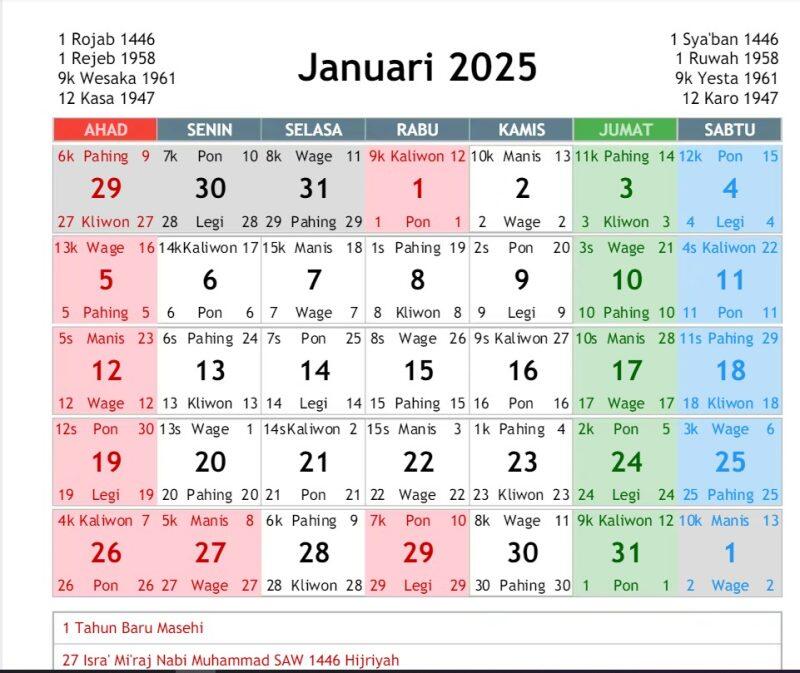 Siap-Siap untuk Tahun 2025! Cek Kalender Libur Nasional 2025 Lengkap di Sini