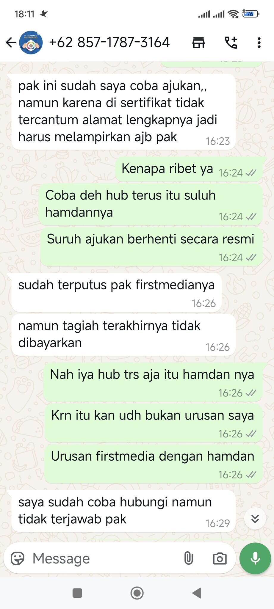 Ingin berlangganan FirstMedia dipersulit