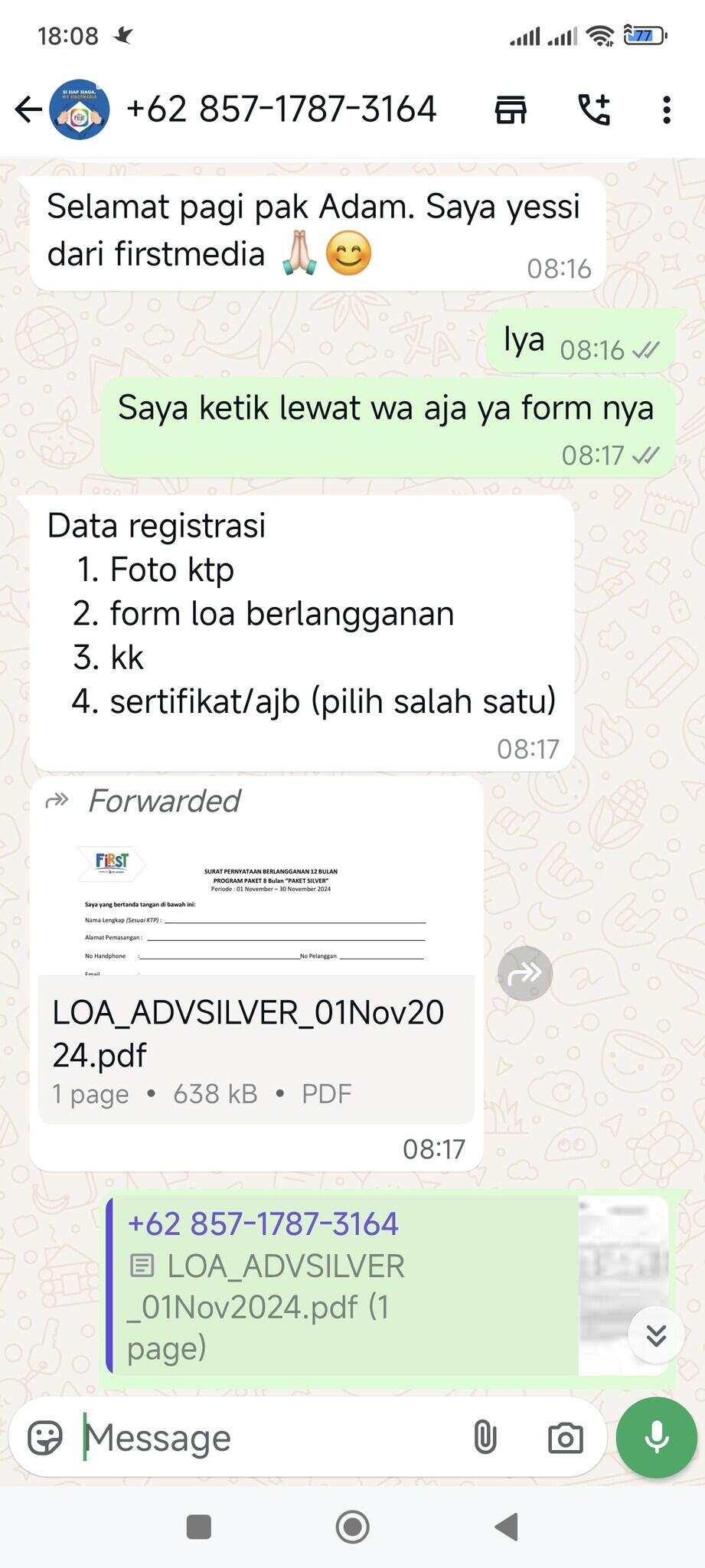 Ingin berlangganan FirstMedia dipersulit