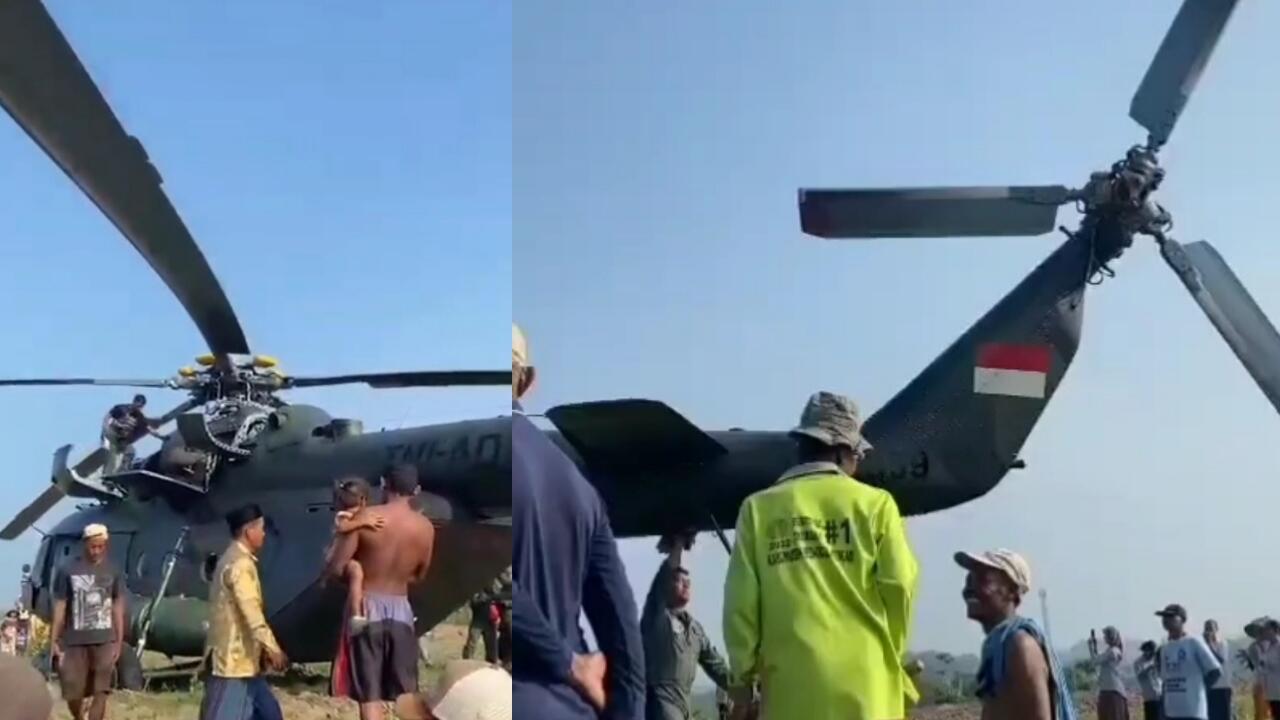 Alami Kebocoran Oli, Helikopter Mi-17 TNI AD Mendarat Darurat di Blora