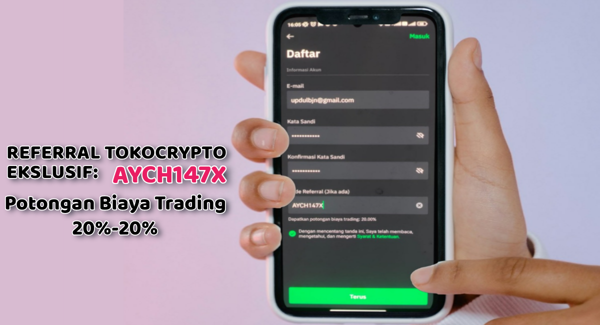 Kode Referral Tokocrypto 20%:20% (Potongan Biaya Trading Up 20%)